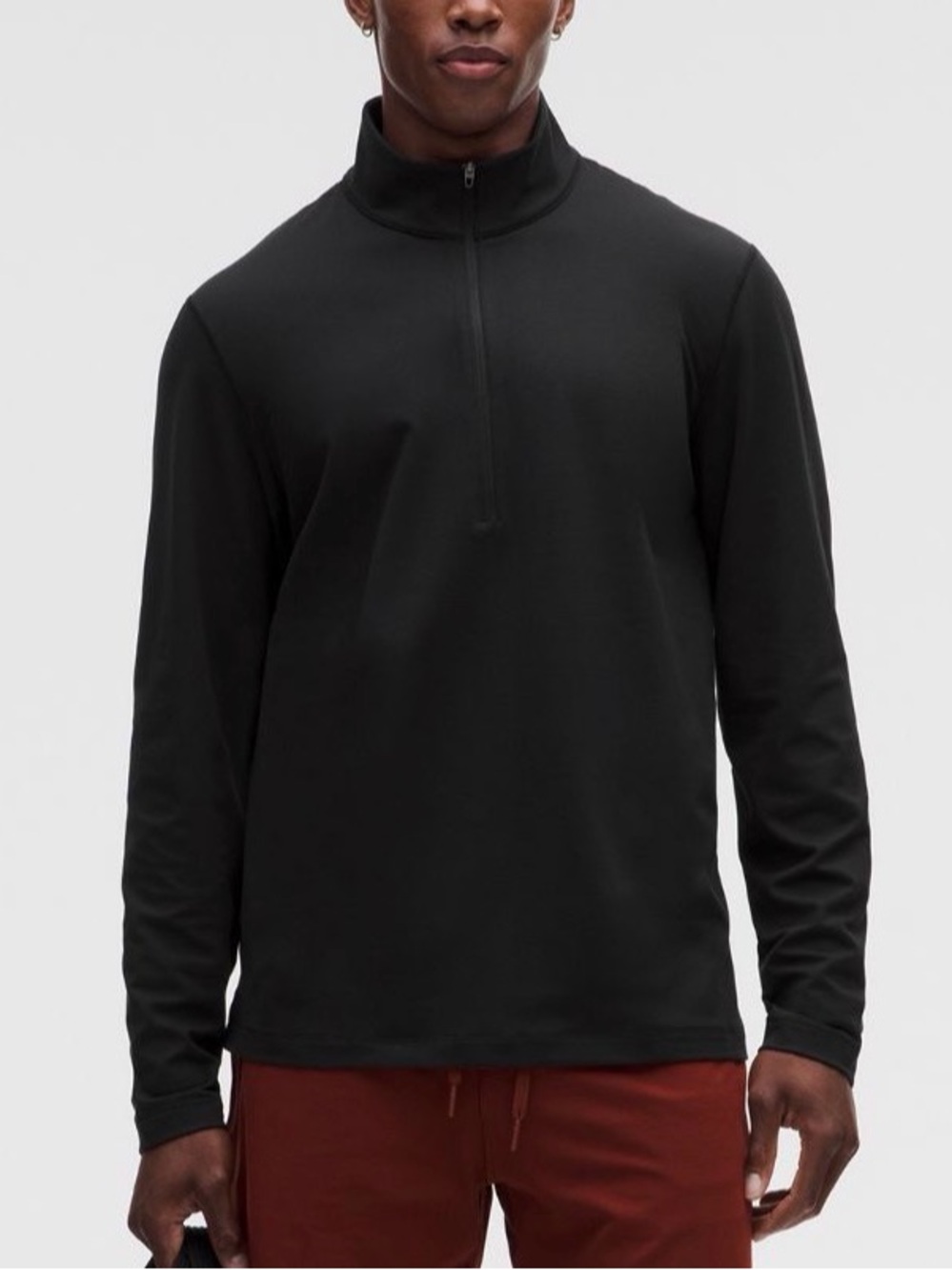 lululemon athletica Men's Black Half-Zip Performance Pullover